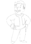 Gif de Vault-Boy fazendo sinal de positivo com uma de suas mãos.