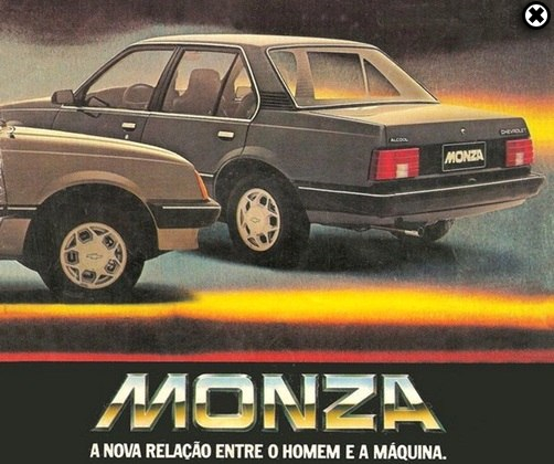 Propaganda de um carro Monza antigo